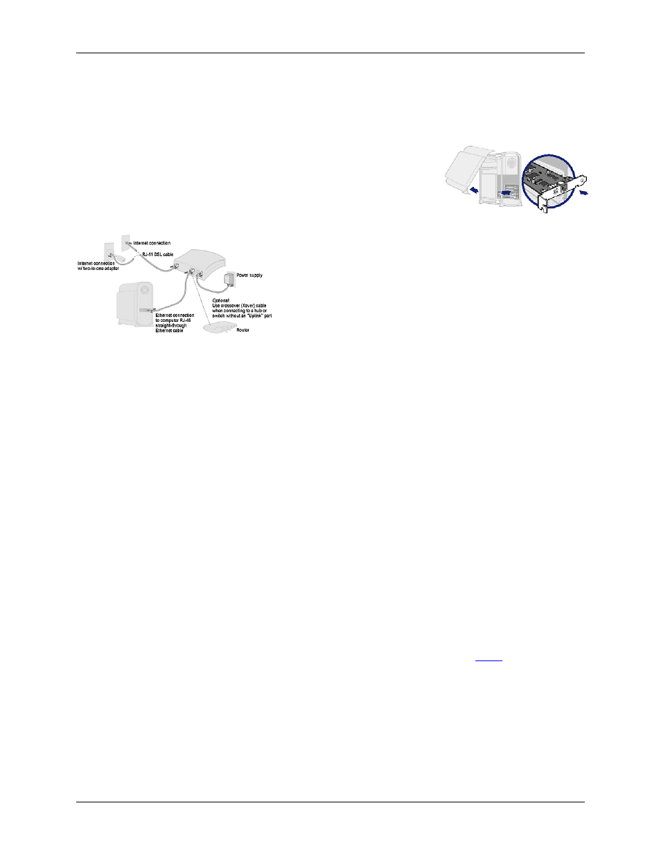 Chapter 3, Operating system configuration, Connecting cables to ethernet | Connect the cables | Siemens SpeedStream 5450 User Manual | Page 13 / 83