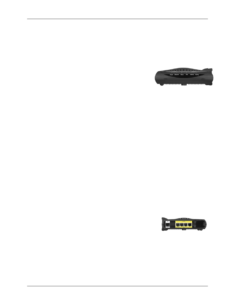 Physical details, Front panel leds, Rear panel | Siemens SpeedStream 5450 User Manual | Page 8 / 83