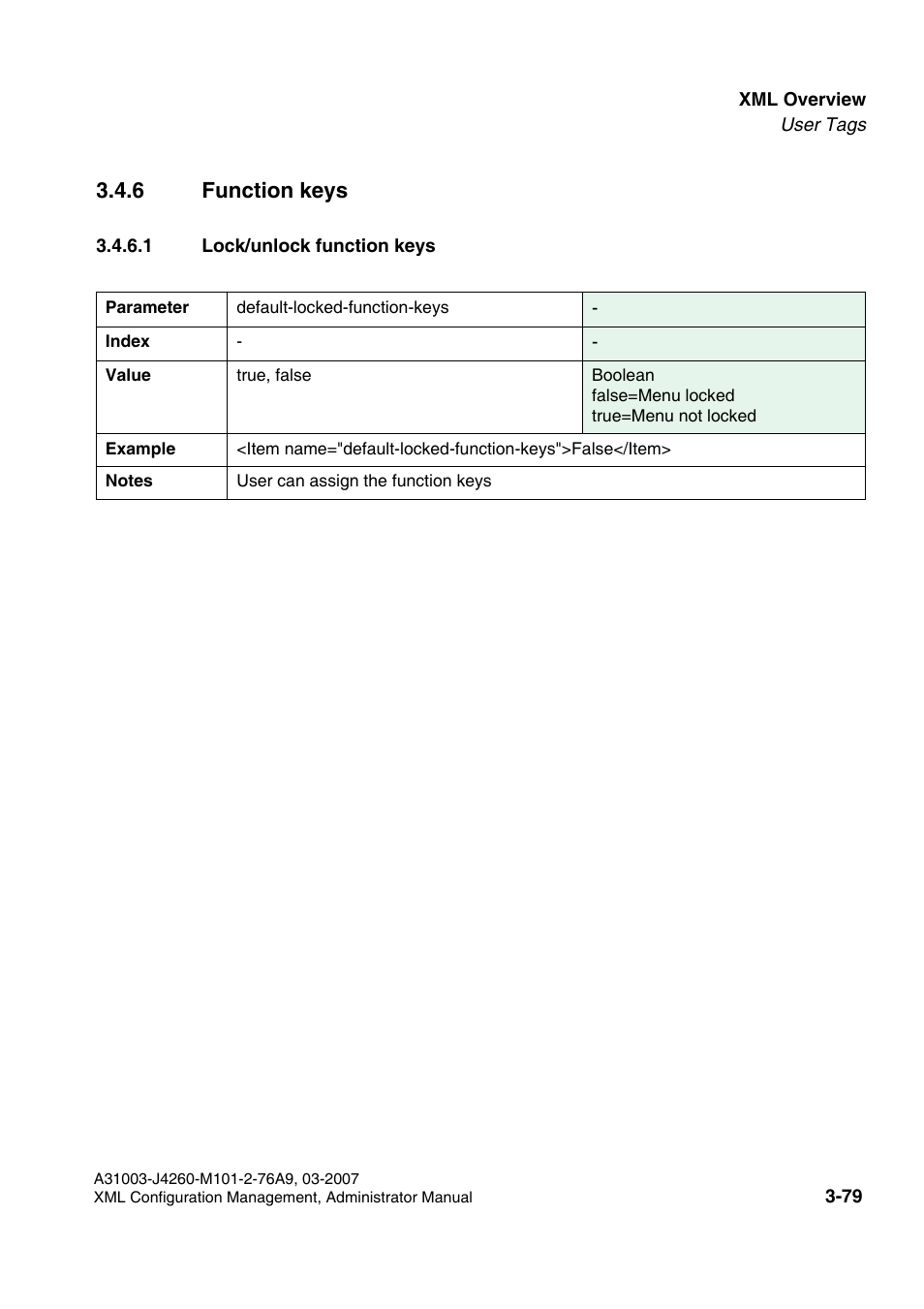 6 function keys, 1 lock/unlock function keys, 6 function keys -79 | 1 lock/unlock function keys -79 | Siemens OPTIPOINT 410 S V6.0 User Manual | Page 102 / 154