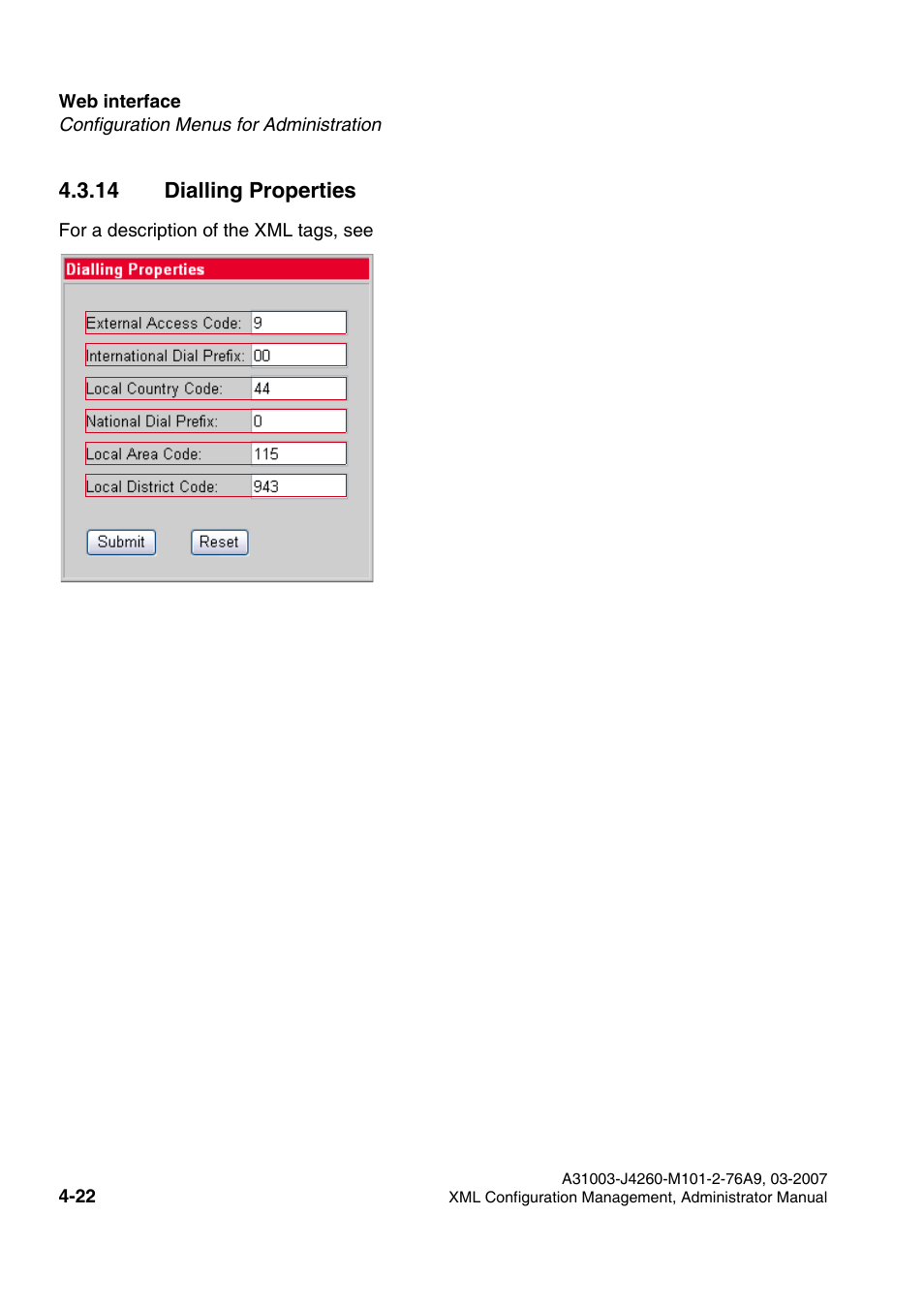 14 dialling properties, 14 dialling properties -22, Dialing properties | Siemens OPTIPOINT 410 S V6.0 User Manual | Page 127 / 154