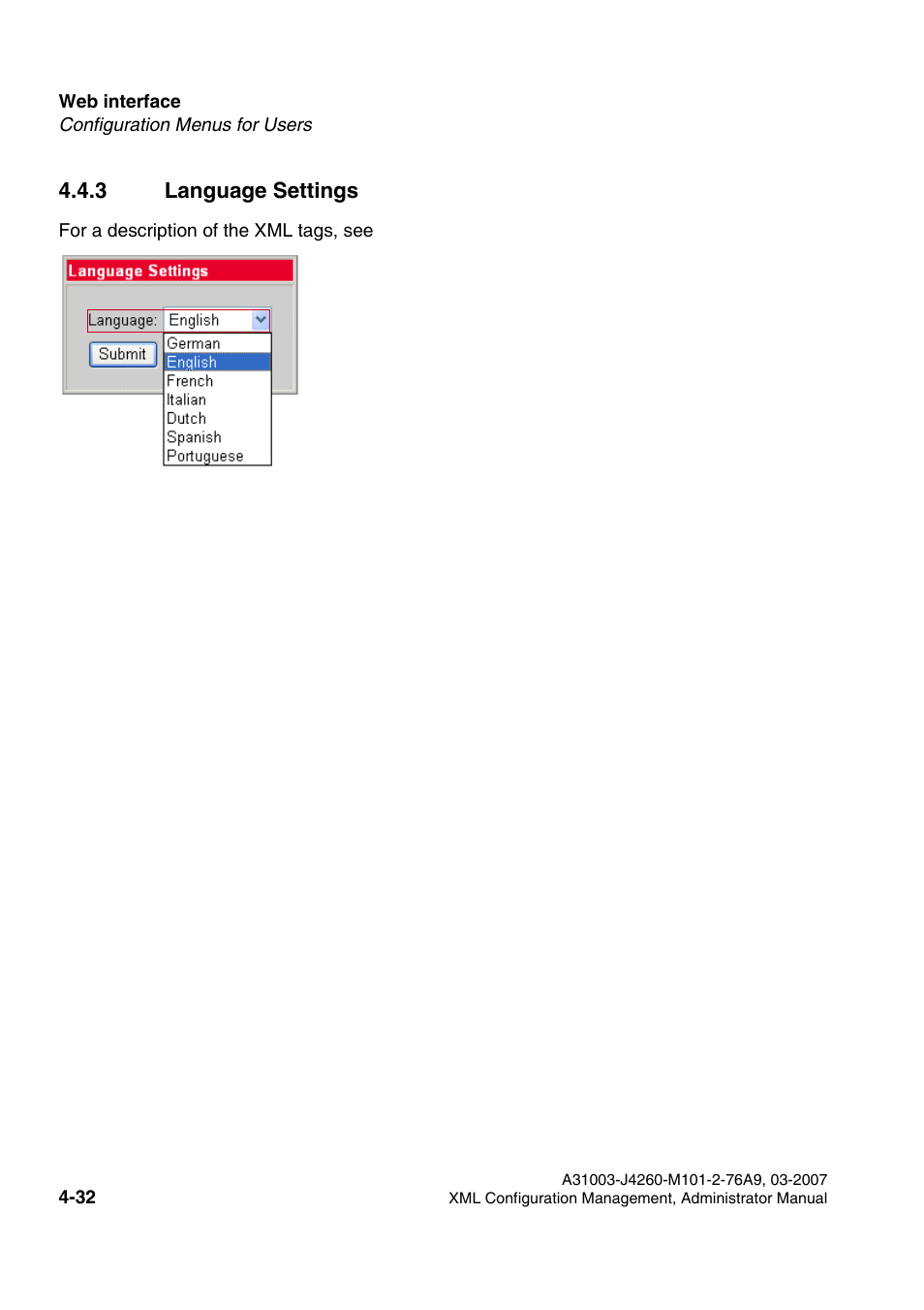 3 language settings, 3 language settings -32 | Siemens OPTIPOINT 410 S V6.0 User Manual | Page 137 / 154