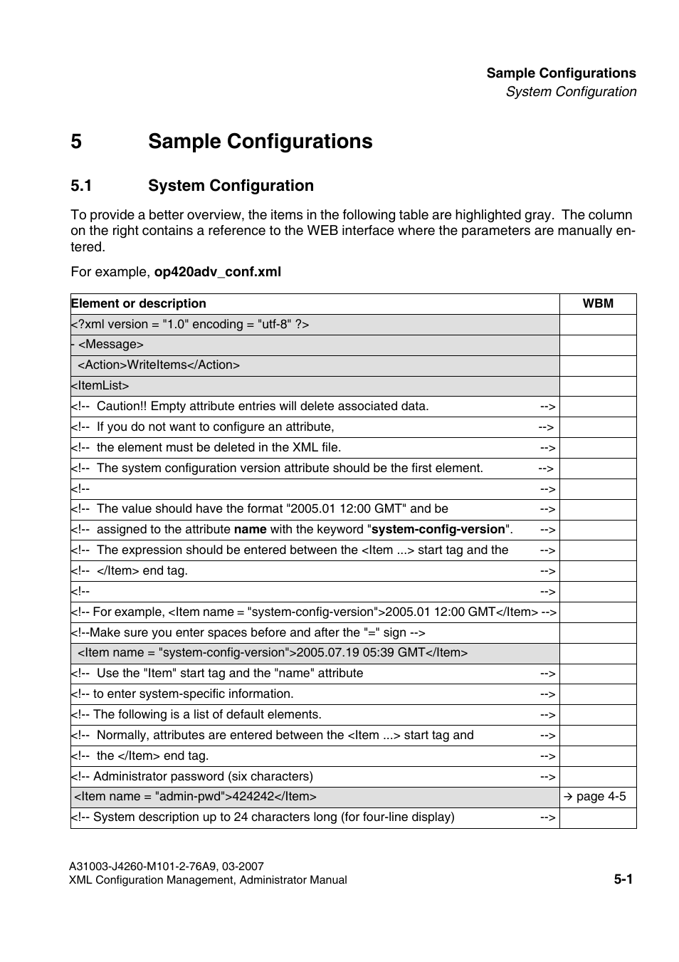 5 sample configurations, 1 system configuration, 1 system configuration -1 | 5sample configurations | Siemens OPTIPOINT 410 S V6.0 User Manual | Page 138 / 154