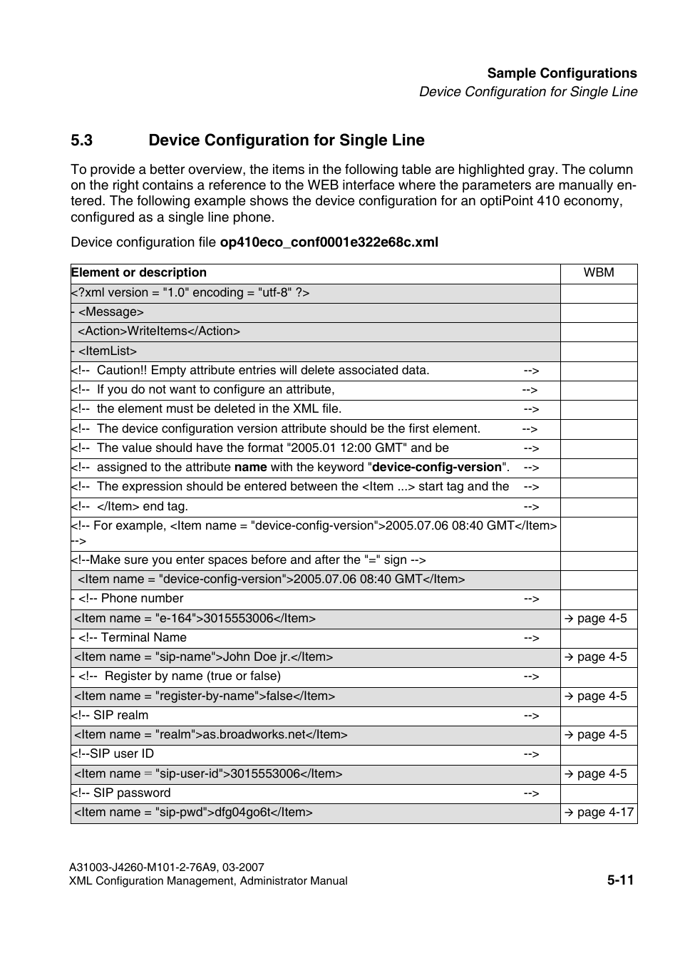 3 device configuration for single line, 3 device configuration for single line -11 | Siemens OPTIPOINT 410 S V6.0 User Manual | Page 148 / 154