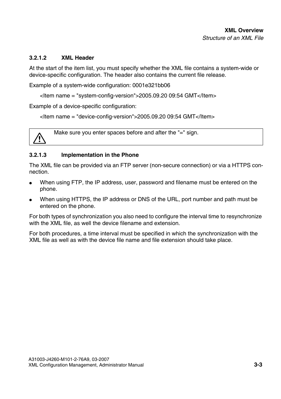 2 xml header, 3 implementation in the phone | Siemens OPTIPOINT 410 S V6.0 User Manual | Page 26 / 154