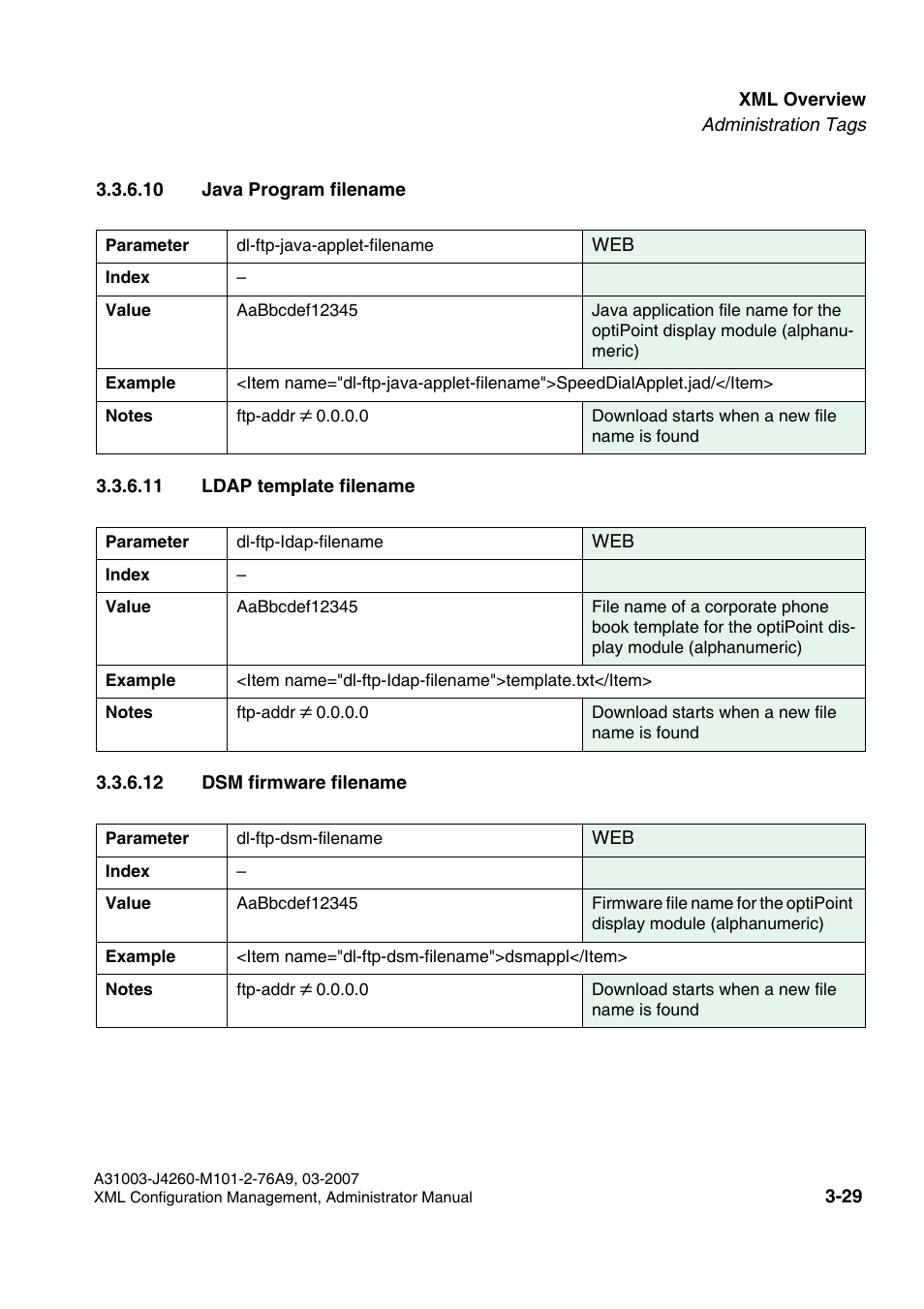 10 java program filename, 11 ldap template filename, 12 dsm firmware filename | Siemens OPTIPOINT 410 S V6.0 User Manual | Page 52 / 154