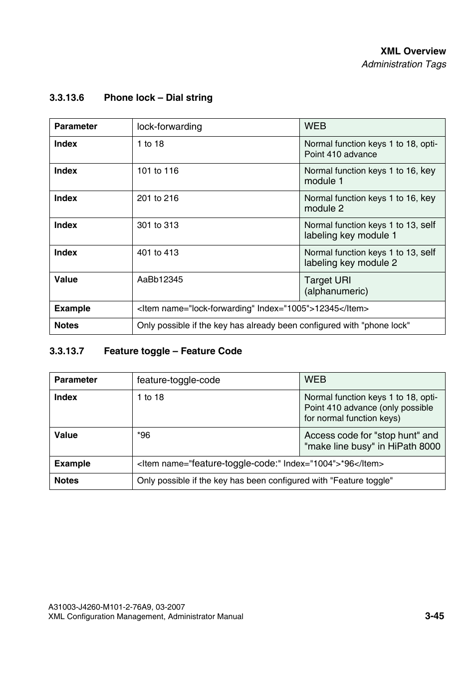 6 phone lock - dial string, 7 feature toggle - feature code | Siemens OPTIPOINT 410 S V6.0 User Manual | Page 68 / 154