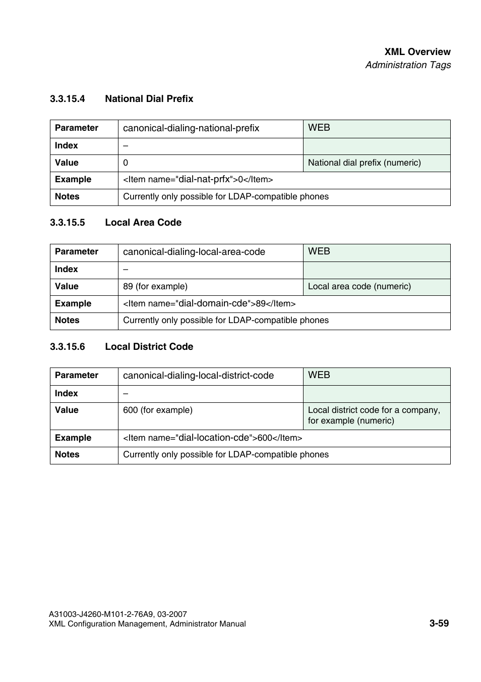 4 national dial prefix, 5 local area code, 6 local district code | Siemens OPTIPOINT 410 S V6.0 User Manual | Page 82 / 154