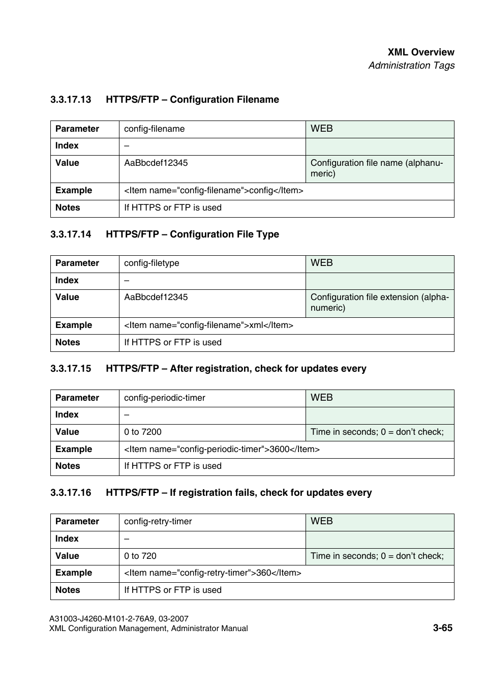 13 https/ftp - configuration filename, 14 https/ftp - configuration file type | Siemens OPTIPOINT 410 S V6.0 User Manual | Page 88 / 154