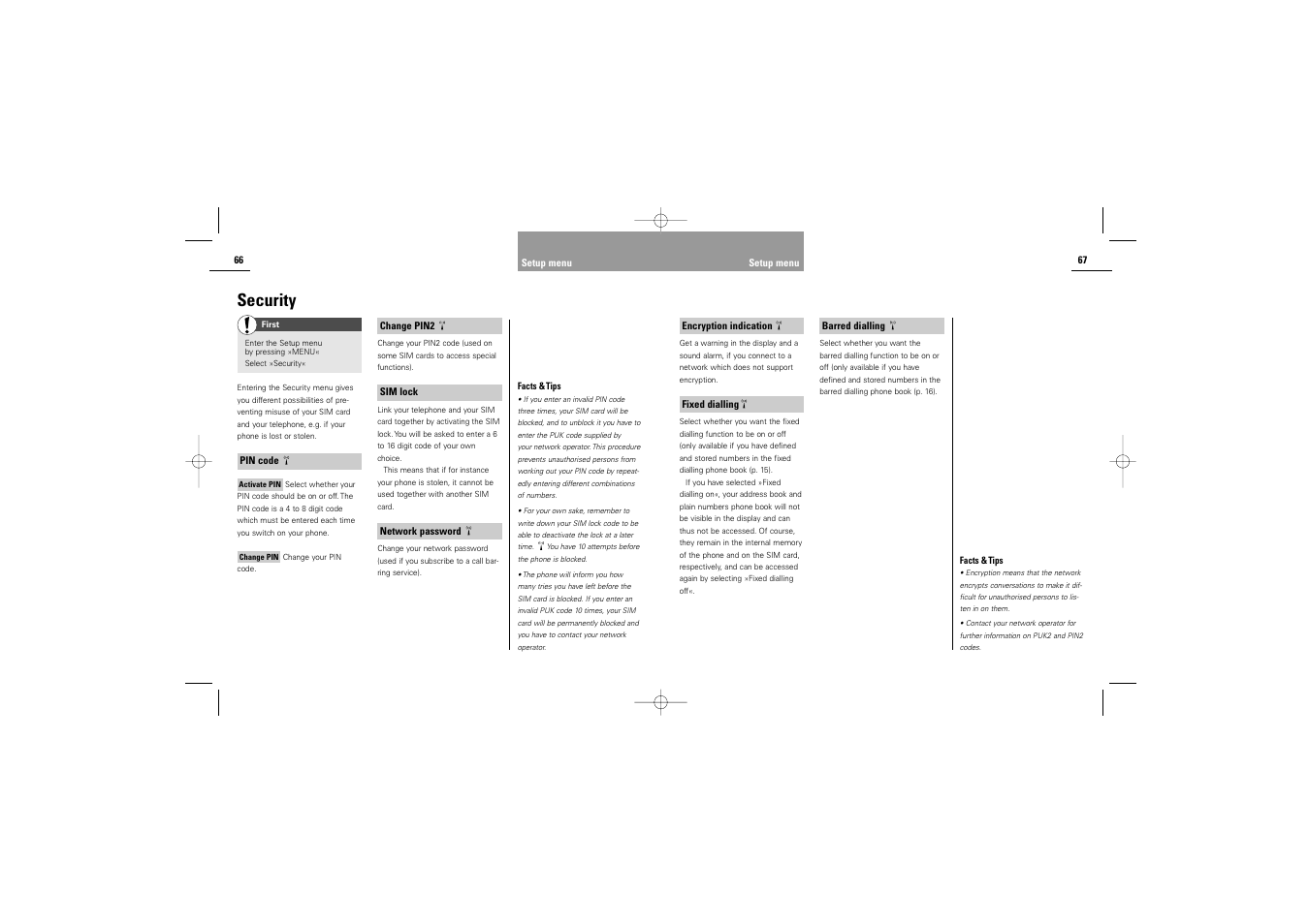Security | Siemens S42 User Manual | Page 35 / 44