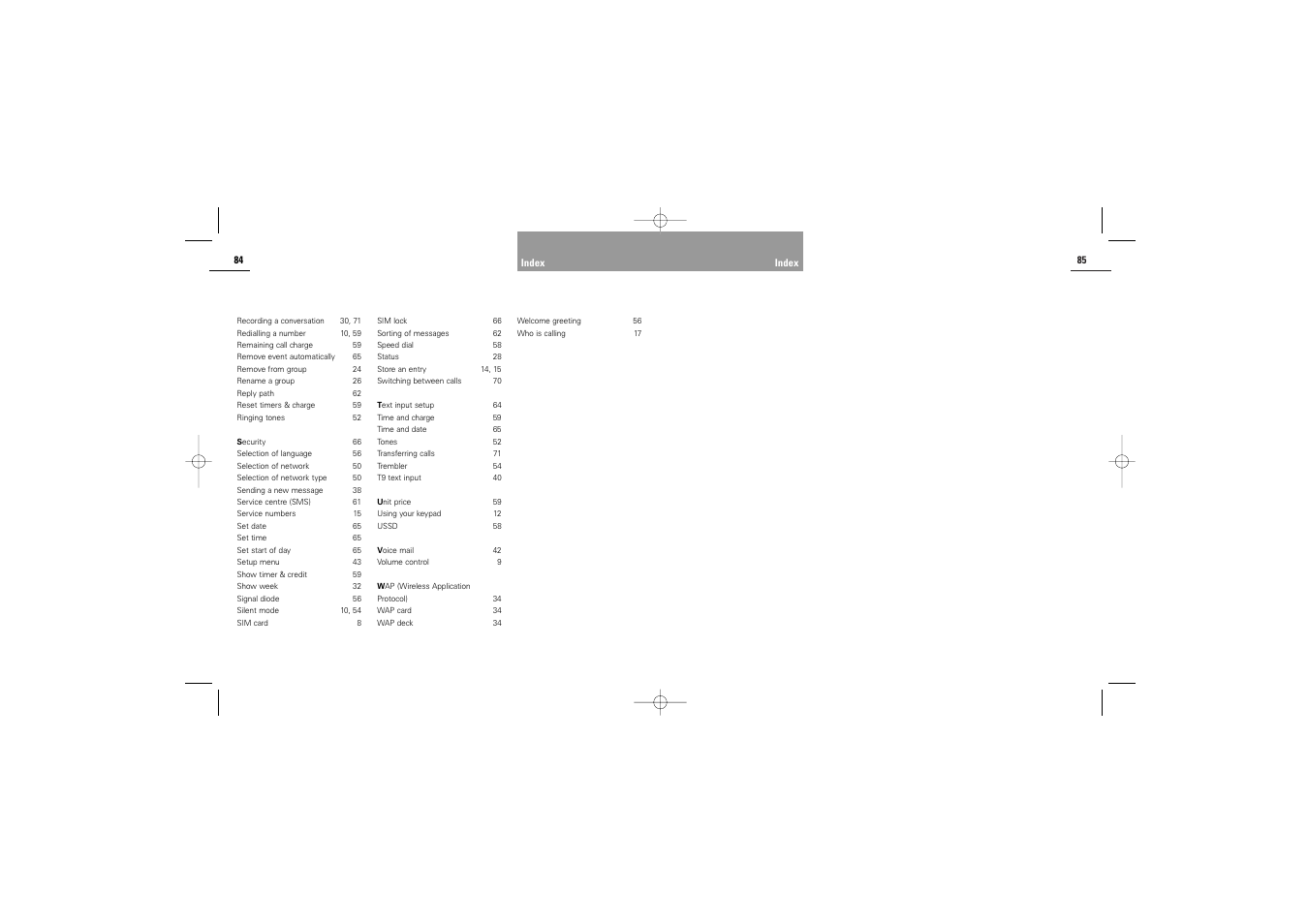 Siemens S42 User Manual | Page 44 / 44