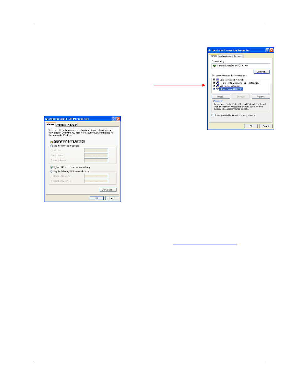 Checking tcp/ip settings (windows xp), Windows xp | Siemens 4100 Series User Manual | Page 15 / 85