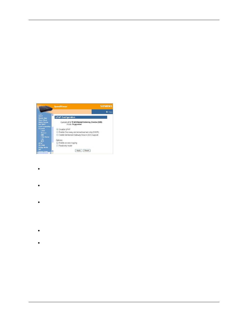 Upnp (universal plug and play), Upnp | Siemens 4100 Series User Manual | Page 37 / 85