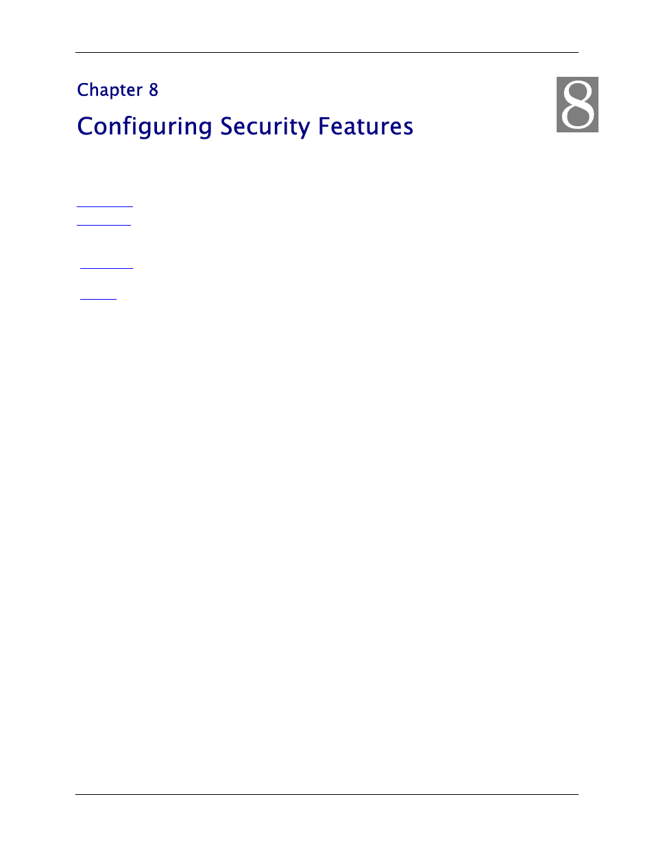 Configuring security features, Chapter 8, “configuring security features, Chapter 8 | Siemens 4100 Series User Manual | Page 41 / 85