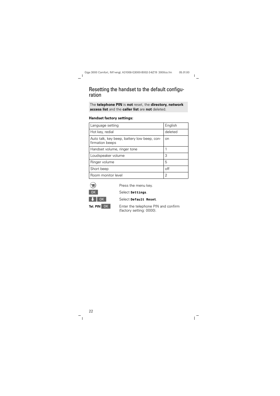 Siemens Giga 3000 User Manual | Page 22 / 28