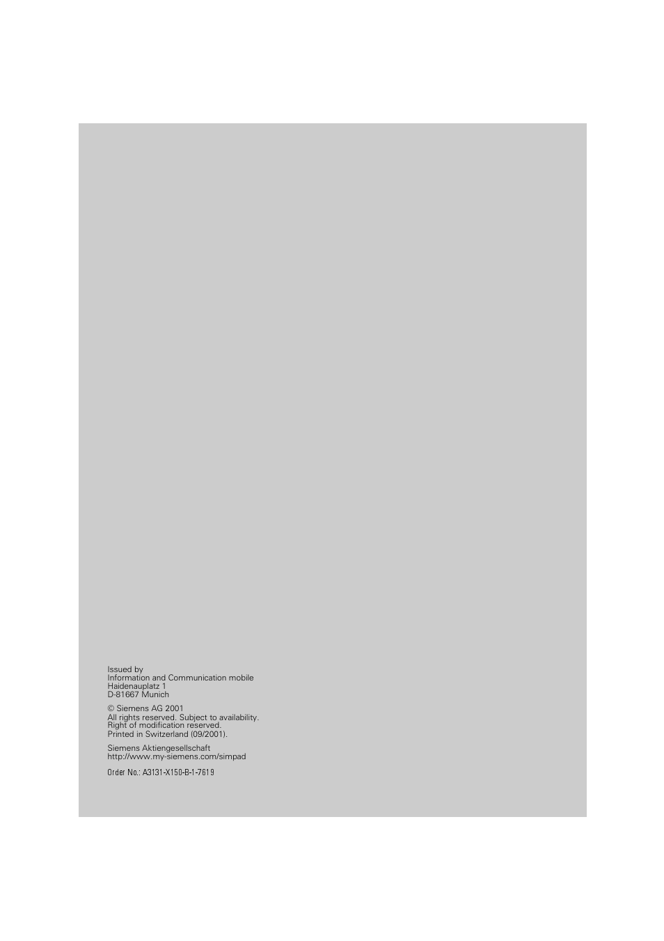 Siemens SL4 User Manual | Page 104 / 104