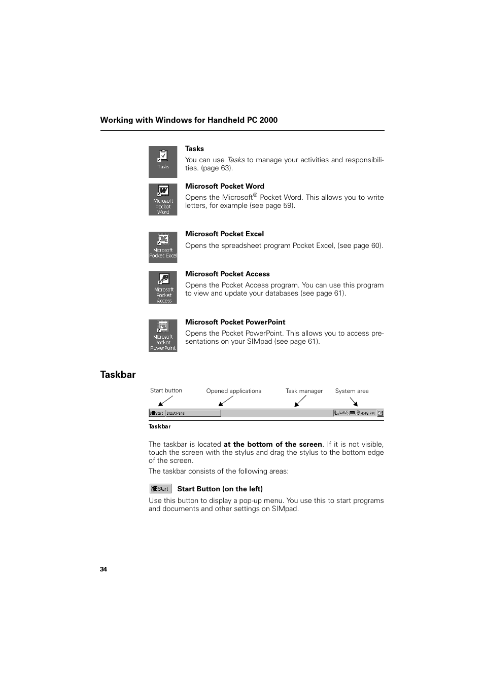 Taskbar, 7dvnedu | Siemens SL4 User Manual | Page 34 / 104