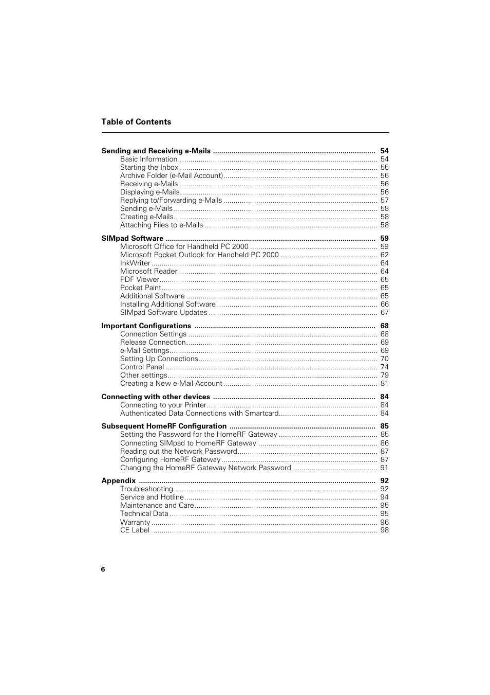 Siemens SL4 User Manual | Page 6 / 104