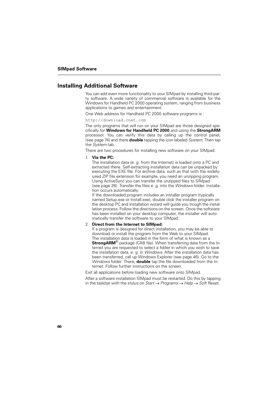 Installing additional software, Qvwdoolqj $gglwlrqdo 6riwzduh | Siemens SL4 User Manual | Page 66 / 104