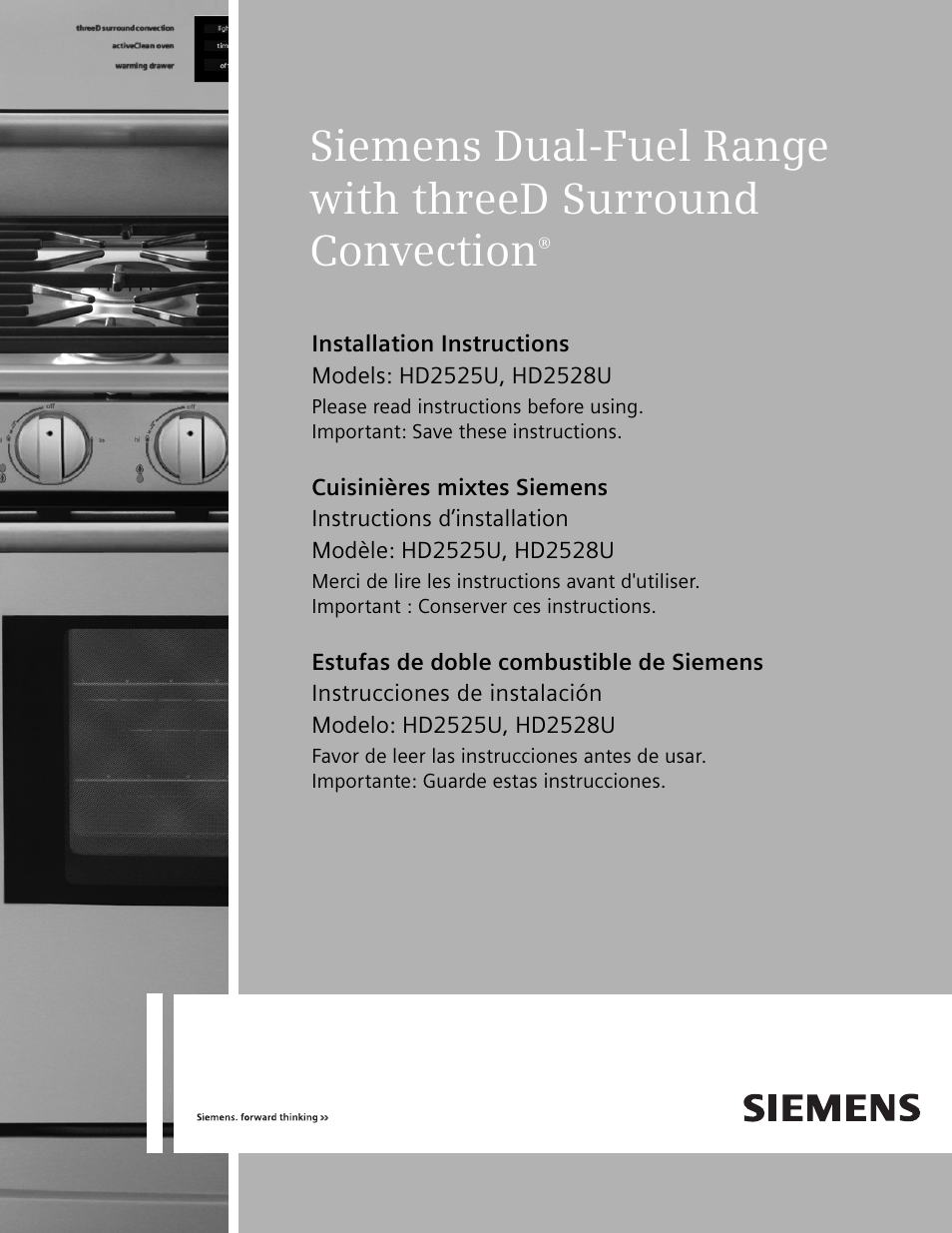 Siemens HD2525U User Manual | 32 pages