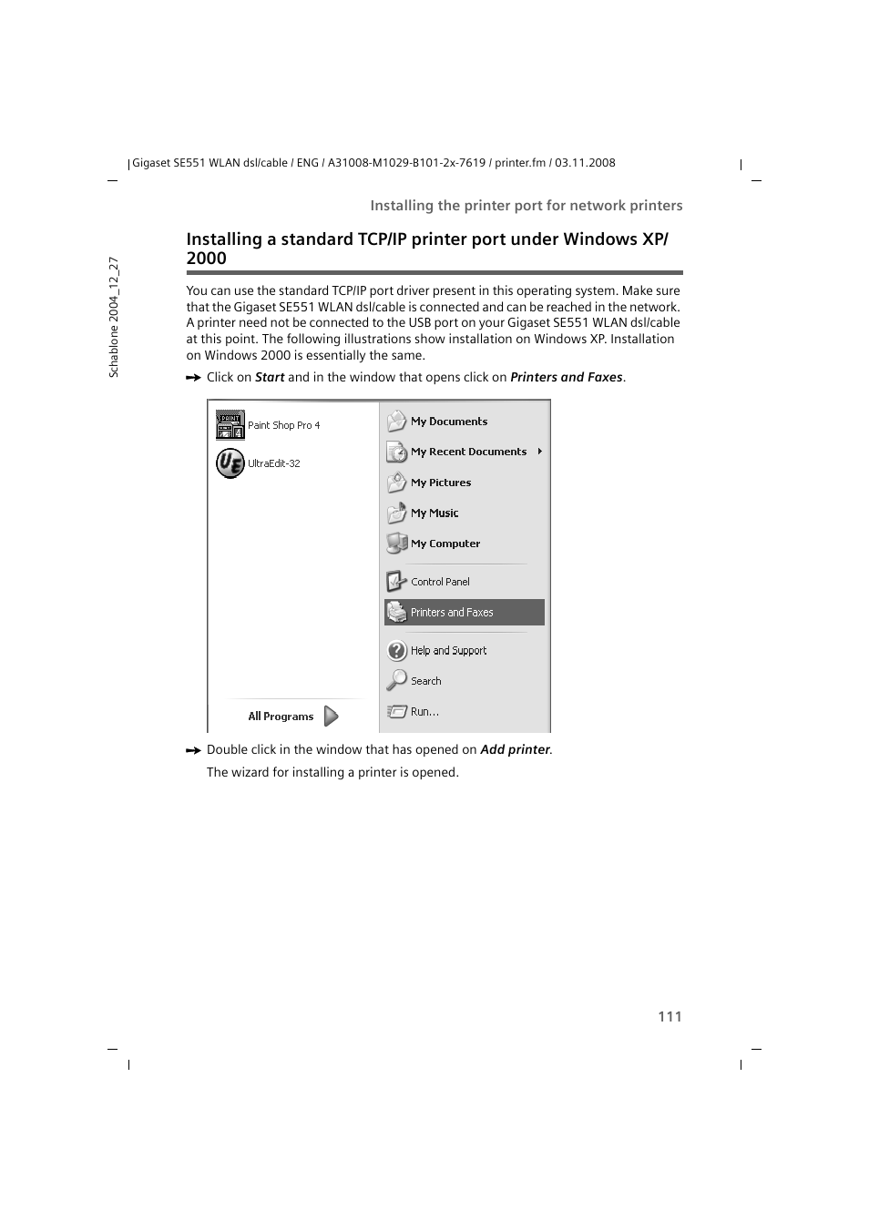 Siemens Simens Gigaset WLAN dsl/cable SE551 User Manual | Page 111 / 148