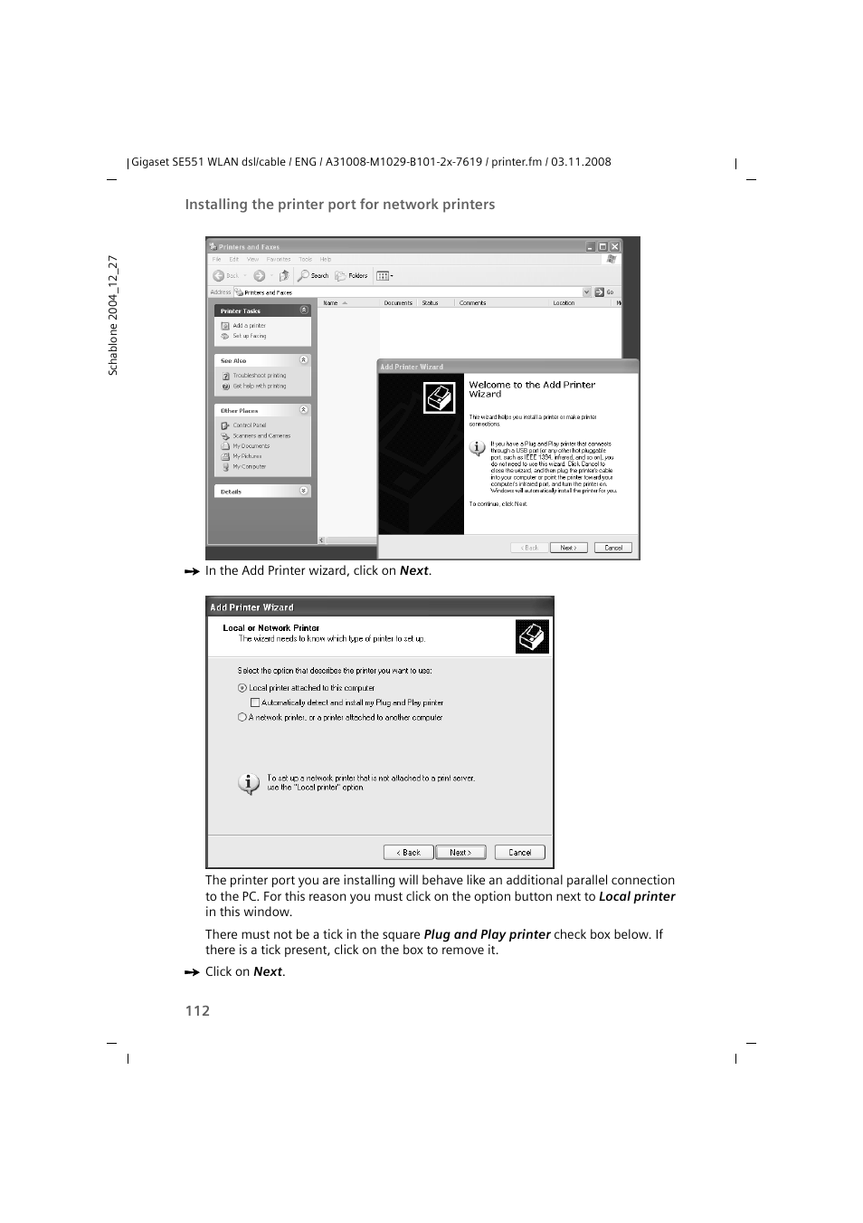 Siemens Simens Gigaset WLAN dsl/cable SE551 User Manual | Page 112 / 148