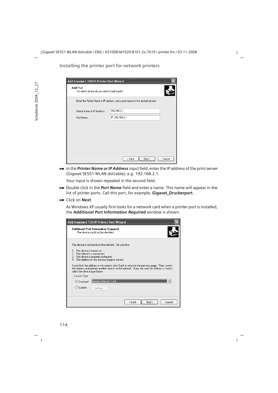 Siemens Simens Gigaset WLAN dsl/cable SE551 User Manual | Page 114 / 148