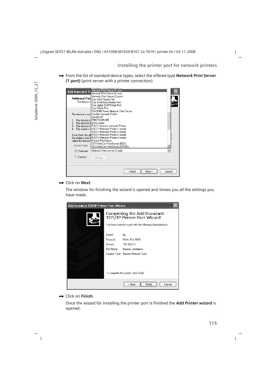 Siemens Simens Gigaset WLAN dsl/cable SE551 User Manual | Page 115 / 148