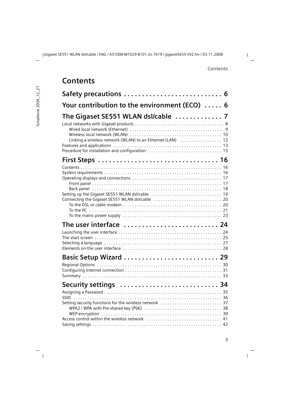 Siemens Simens Gigaset WLAN dsl/cable SE551 User Manual | Page 3 / 148