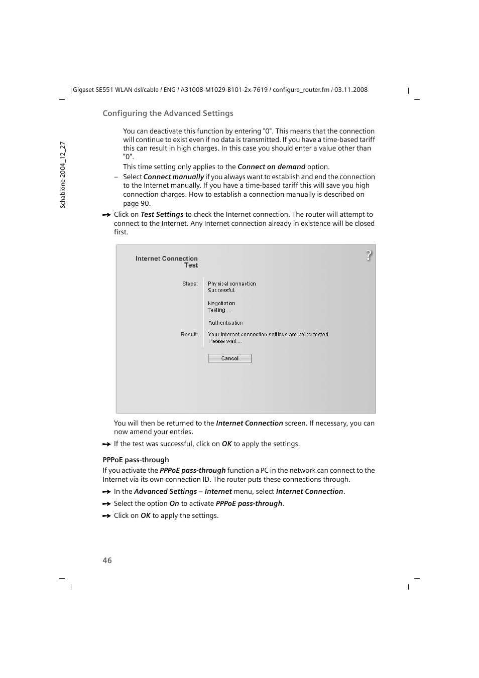 Siemens Simens Gigaset WLAN dsl/cable SE551 User Manual | Page 46 / 148