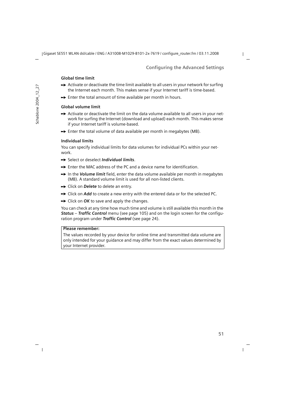 Siemens Simens Gigaset WLAN dsl/cable SE551 User Manual | Page 51 / 148