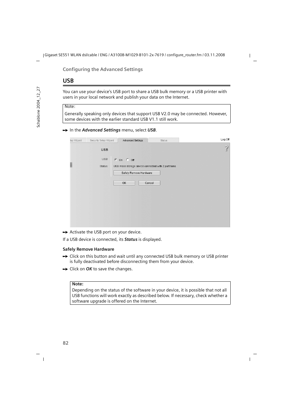 Siemens Simens Gigaset WLAN dsl/cable SE551 User Manual | Page 82 / 148