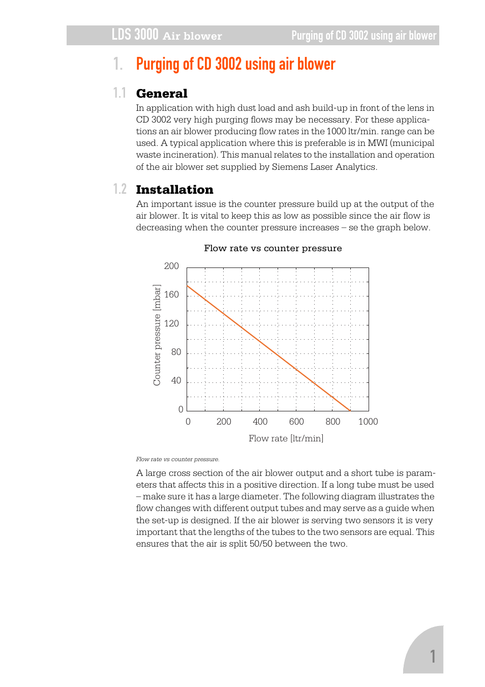 Purging of cd 3002 using air blower, Lds 3000 | Siemens CD 3002 User Manual | Page 5 / 8