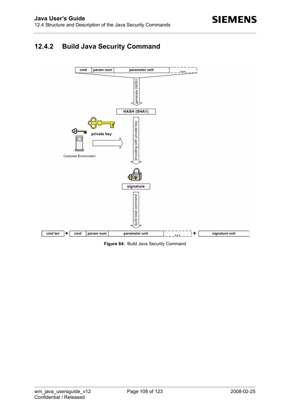 2 build java security command, Figure 64, Build java security command | Siemens XT65 User Manual | Page 108 / 123