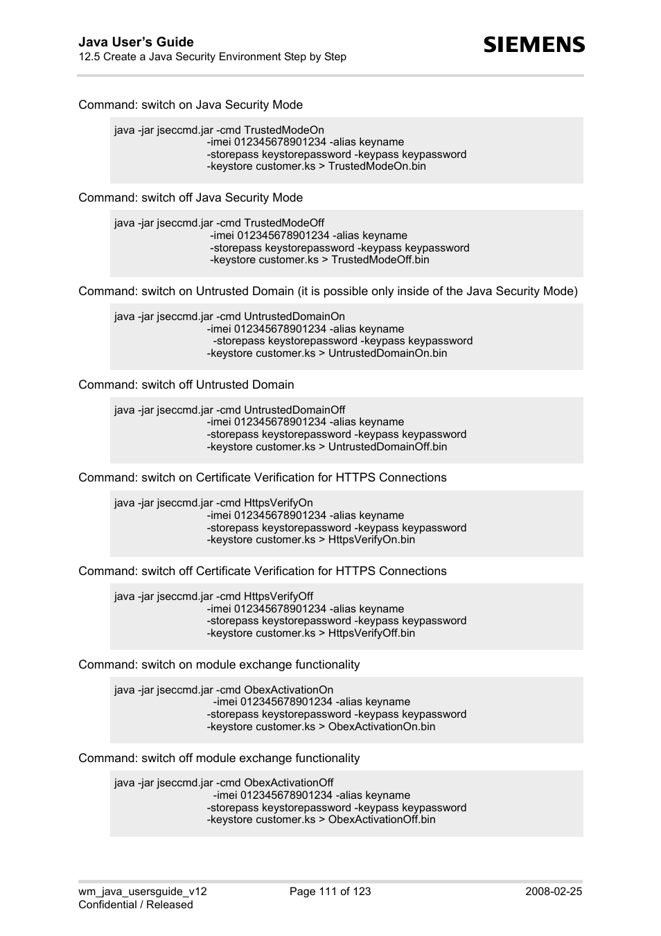 Siemens XT65 User Manual | Page 111 / 123