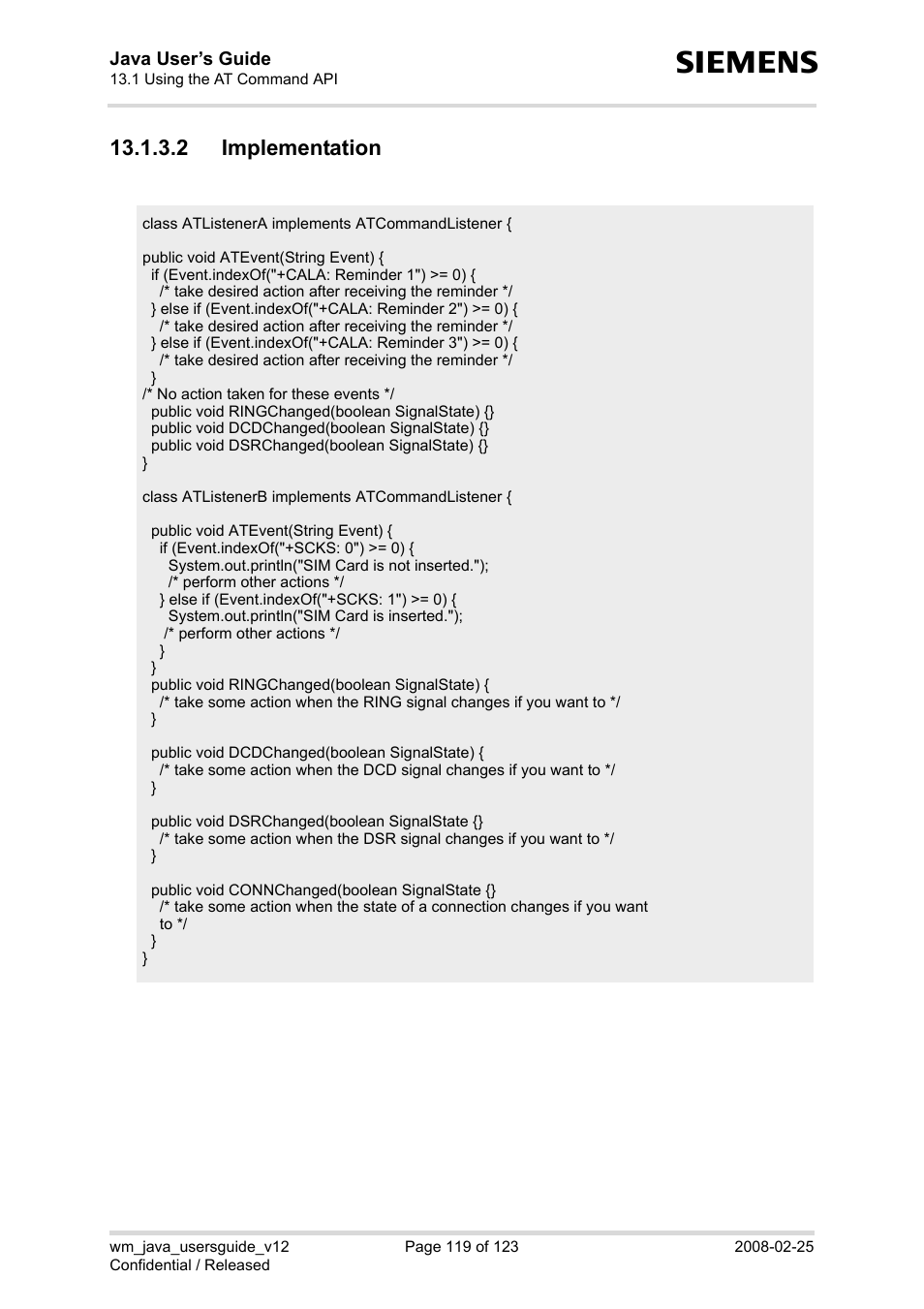 2 implementation | Siemens XT65 User Manual | Page 119 / 123