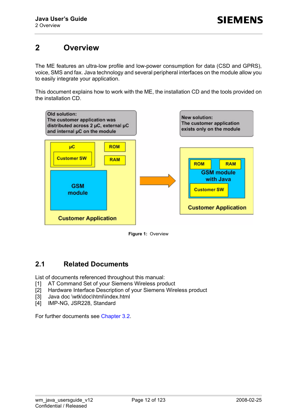 2 overview, 1 related documents, Overview 2.1 | Related documents, Figure 1, Overview, 2overview | Siemens XT65 User Manual | Page 12 / 123