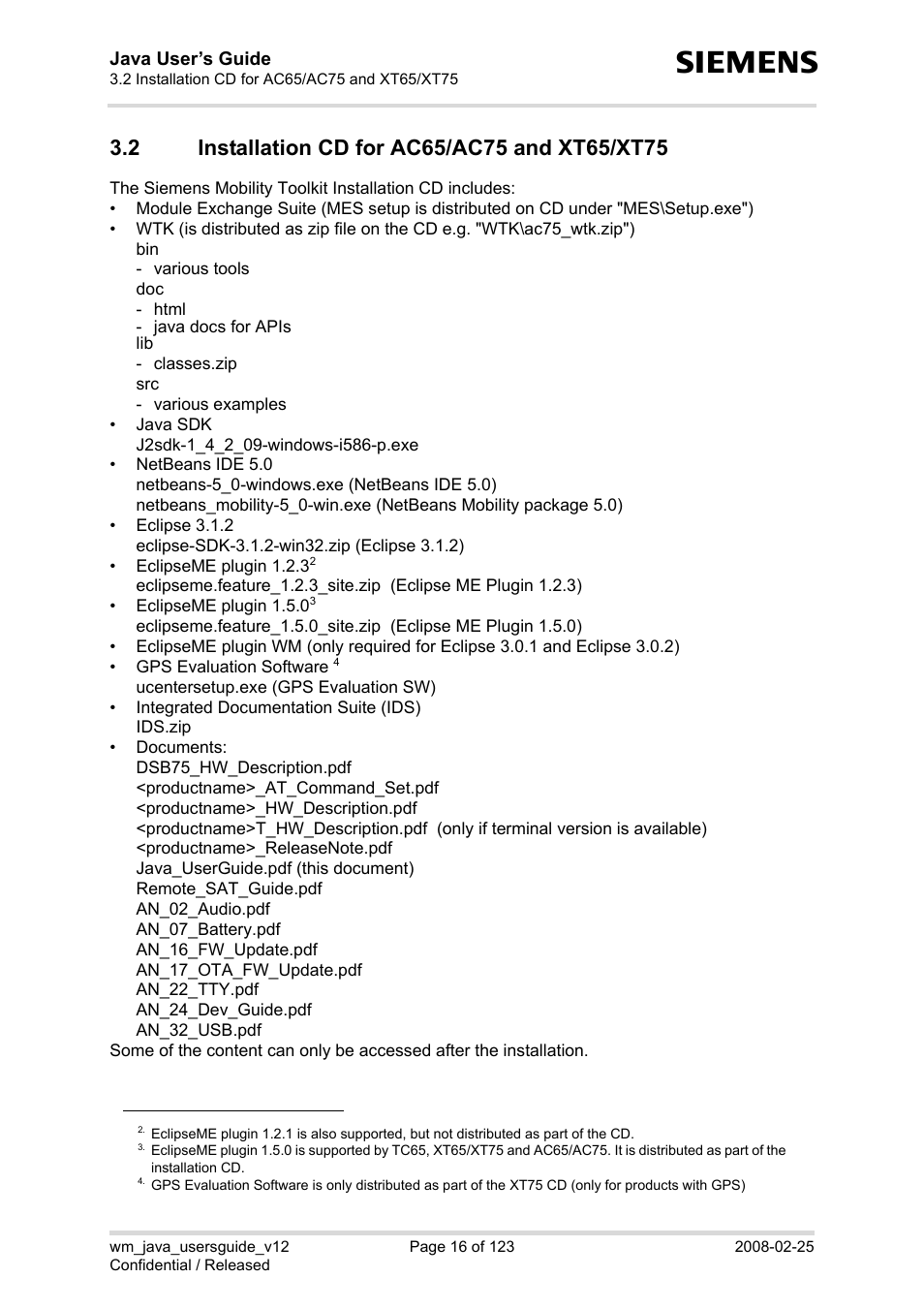 2 installation cd for ac65/ac75 and xt65/xt75, Installation cd for ac65/ac75 and xt65/xt75 | Siemens XT65 User Manual | Page 16 / 123