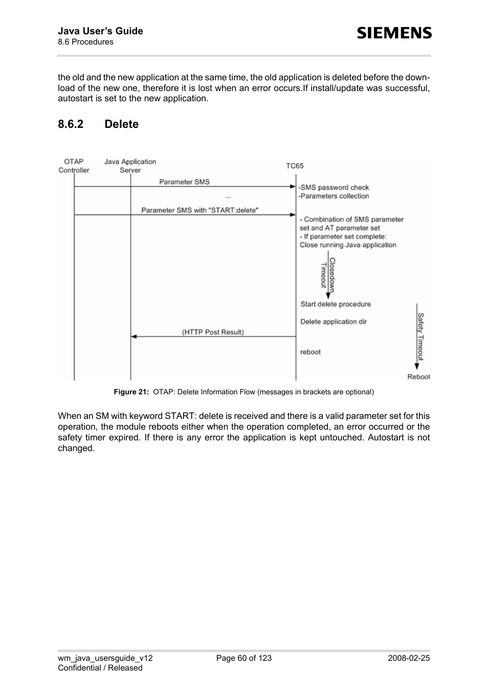 2 delete, Delete, Figure 21 | Siemens XT65 User Manual | Page 60 / 123