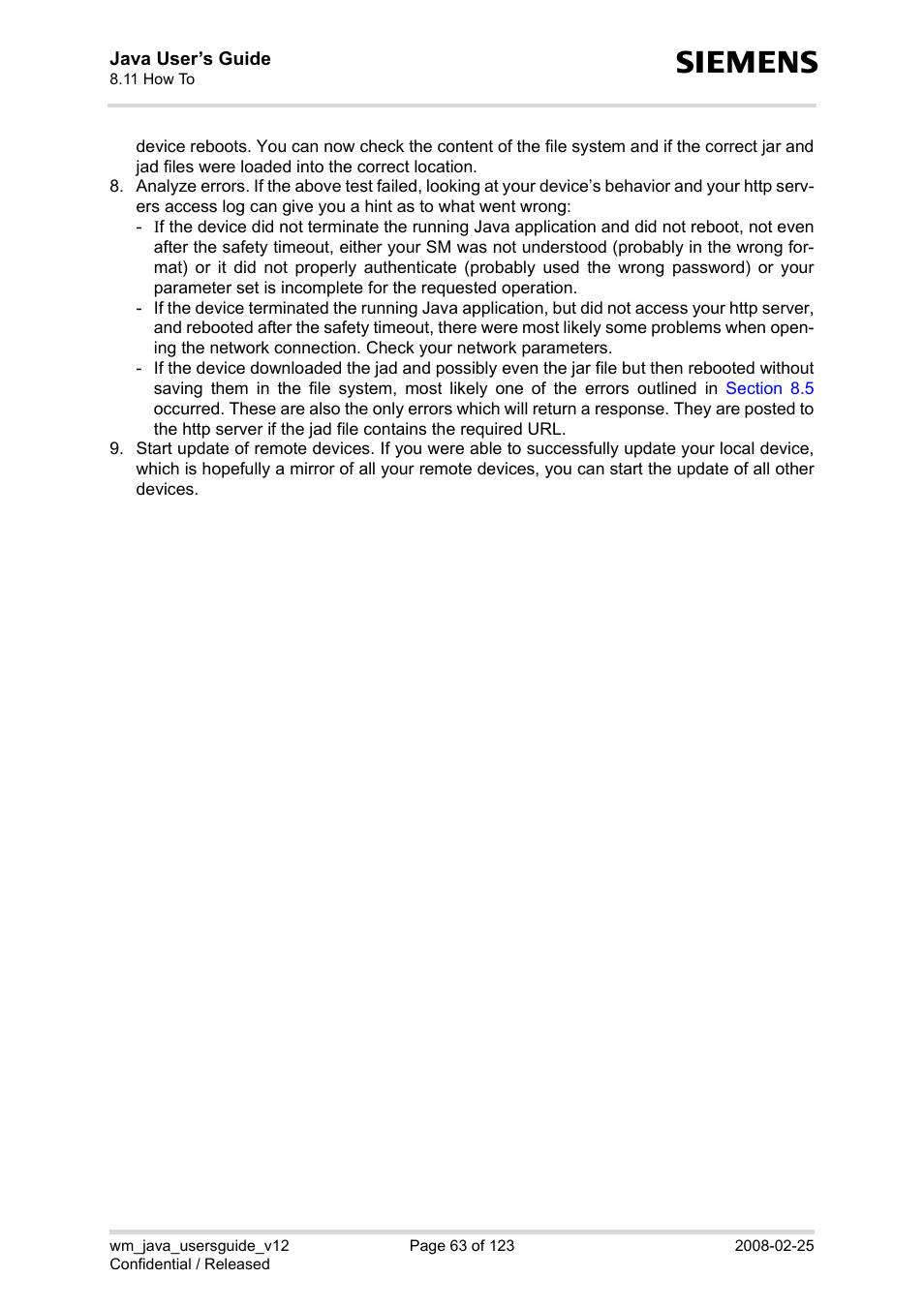 Siemens XT65 User Manual | Page 63 / 123