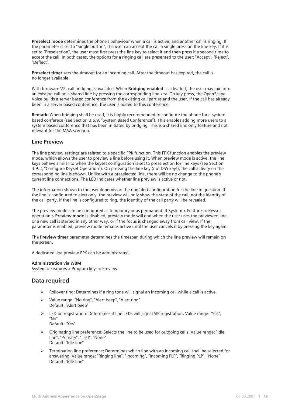 Data required | Siemens M SERIES MG-2D User Manual | Page 18 / 23