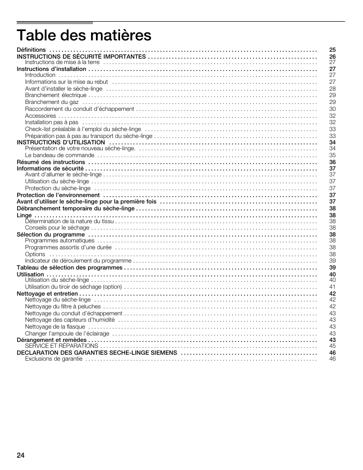 Siemens WTXD5522UC User Manual | Page 24 / 68