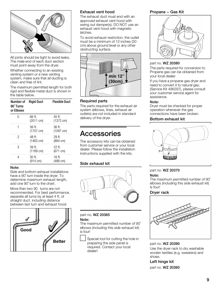 Accessories | Siemens WTXD5522UC User Manual | Page 9 / 68