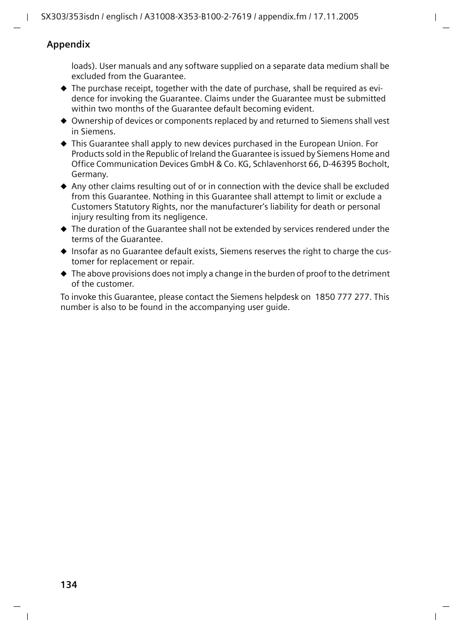 Siemens CX203isdn User Manual | Page 135 / 161