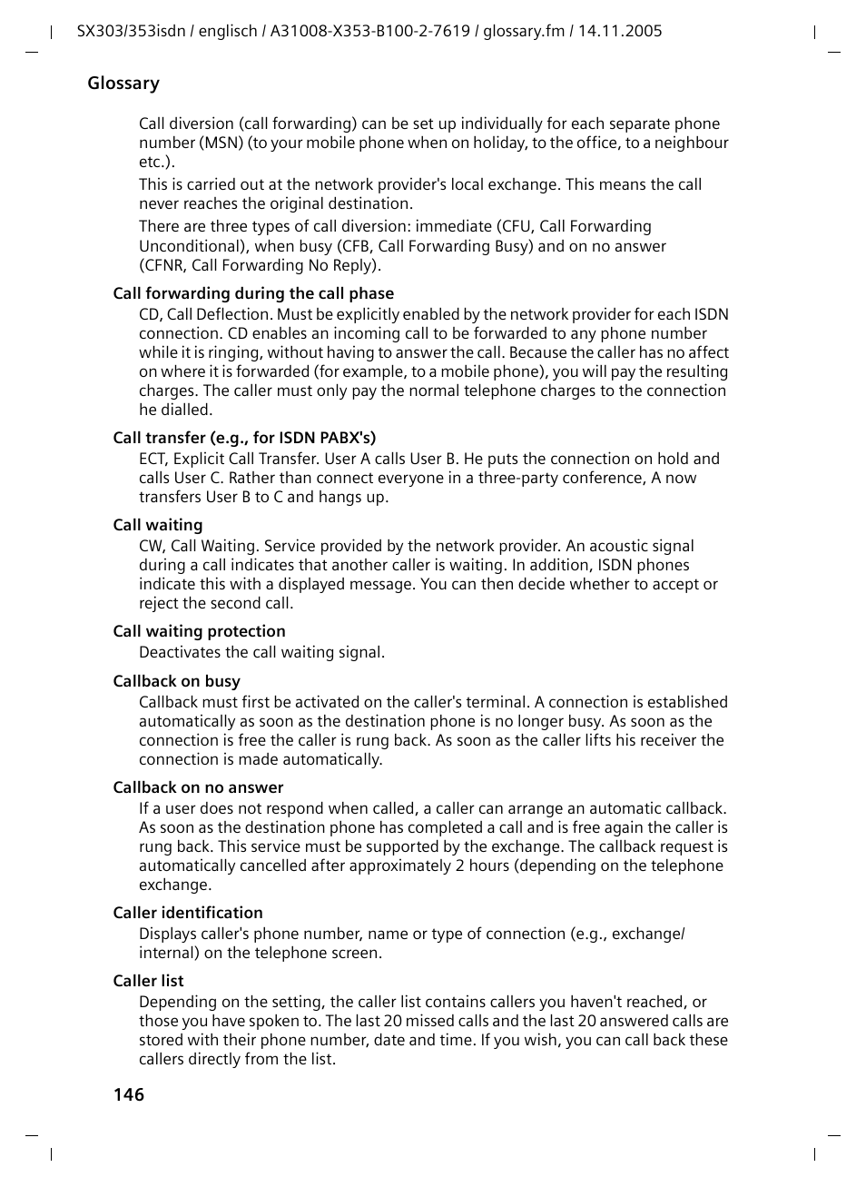 Siemens CX203isdn User Manual | Page 147 / 161