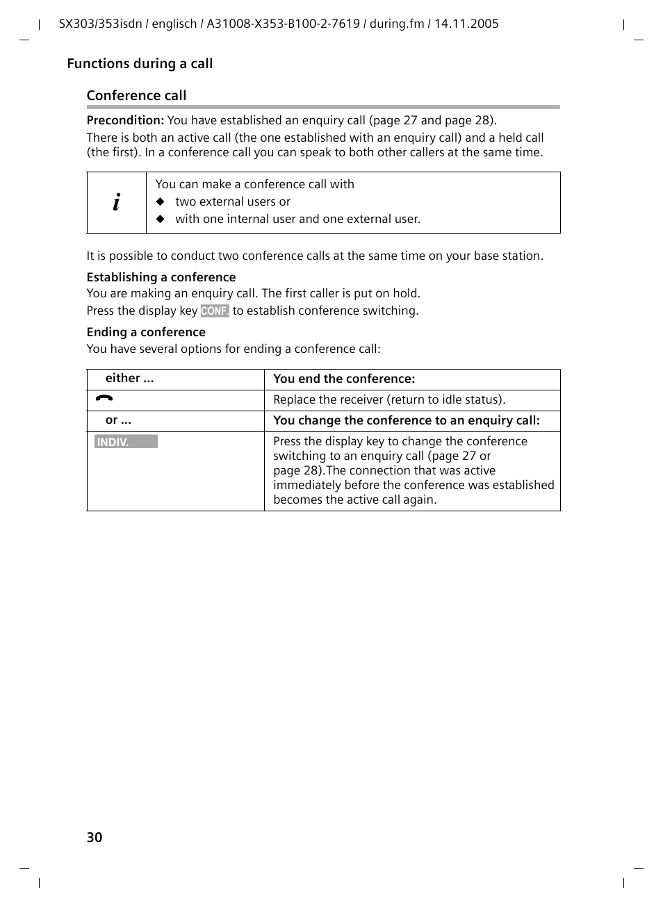 Siemens CX203isdn User Manual | Page 31 / 161