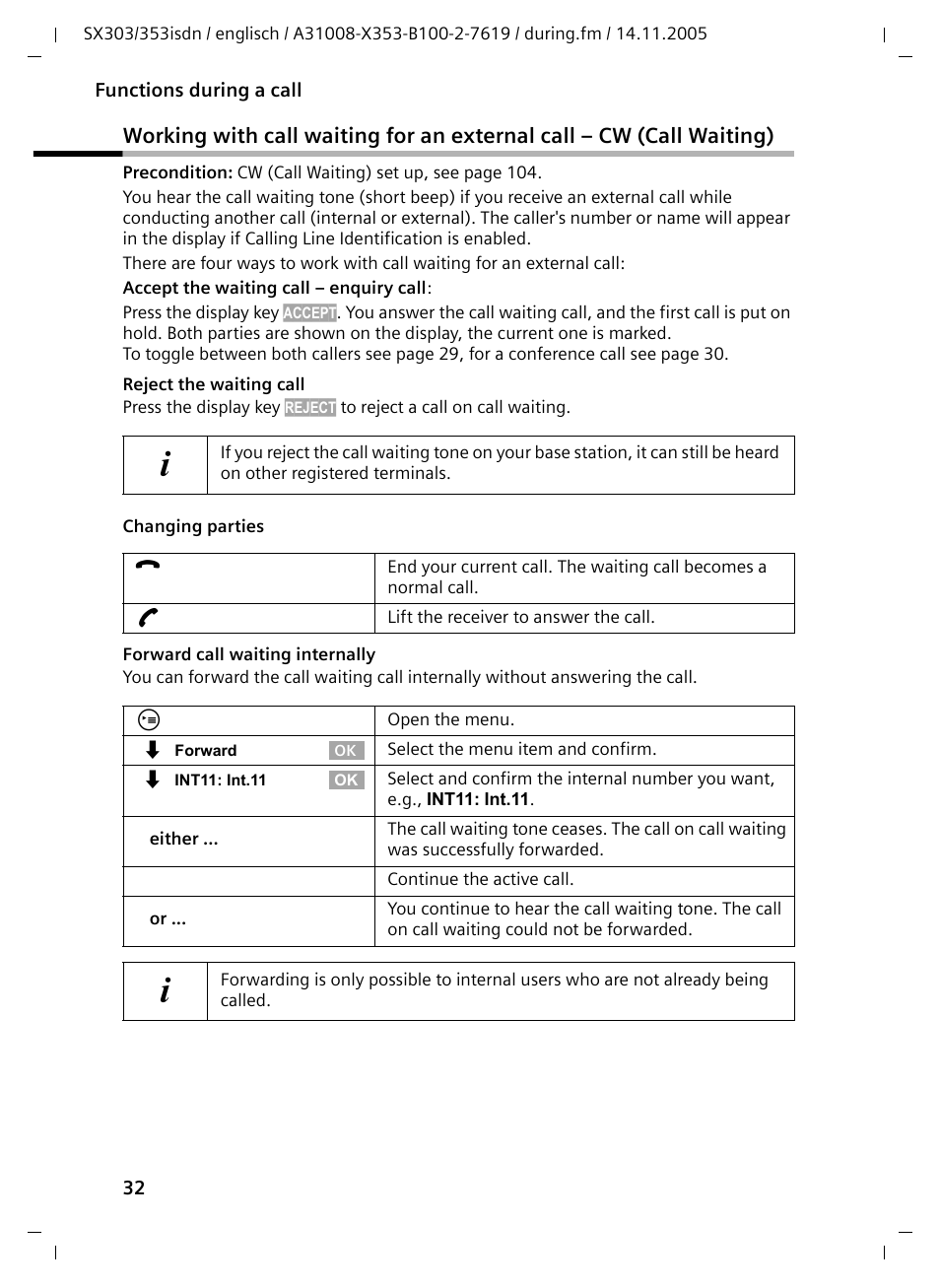 Siemens CX203isdn User Manual | Page 33 / 161