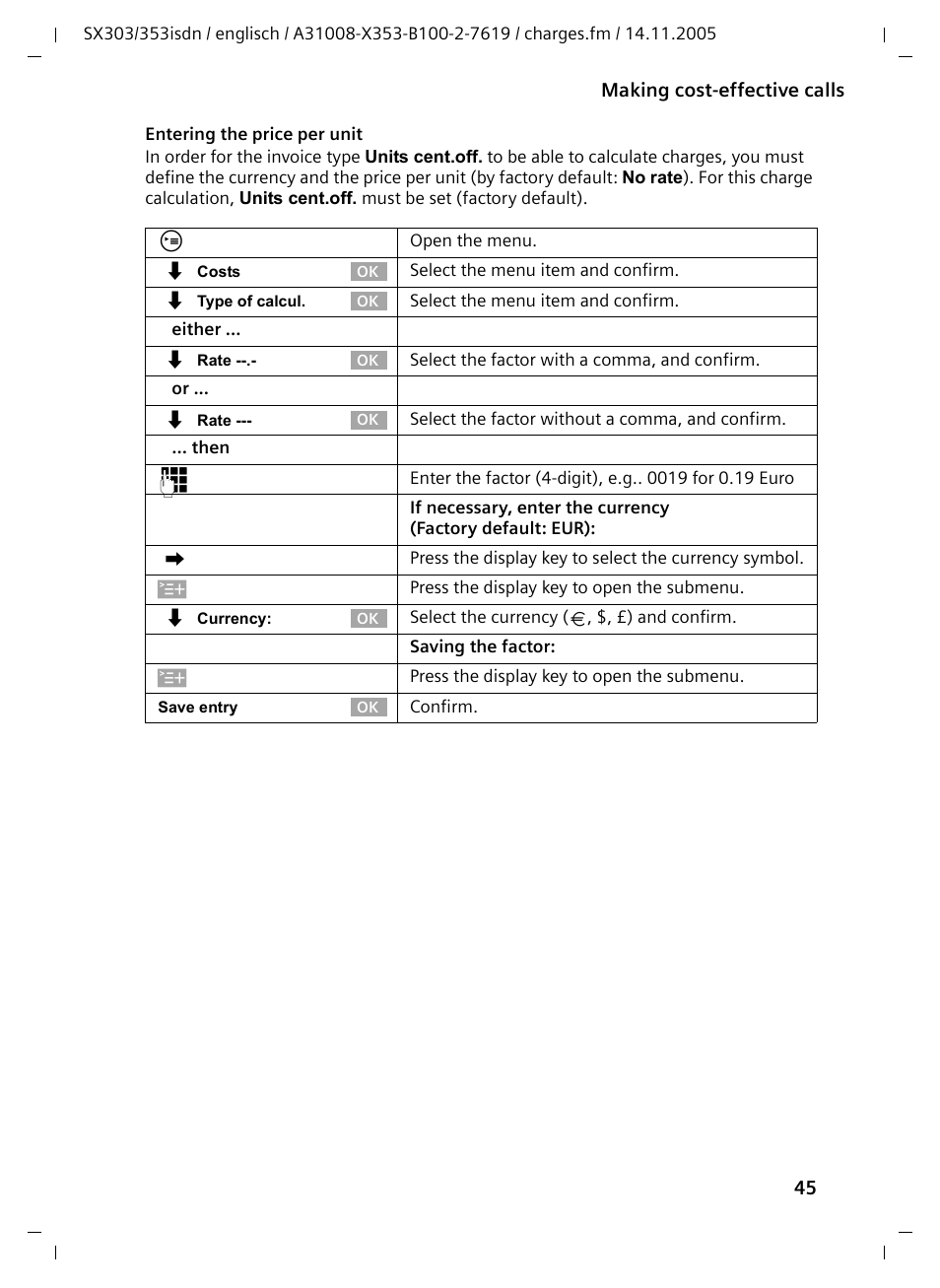 Siemens CX203isdn User Manual | Page 46 / 161