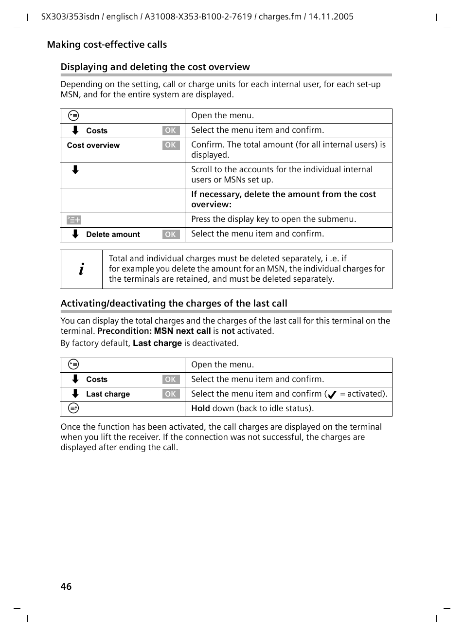 Siemens CX203isdn User Manual | Page 47 / 161