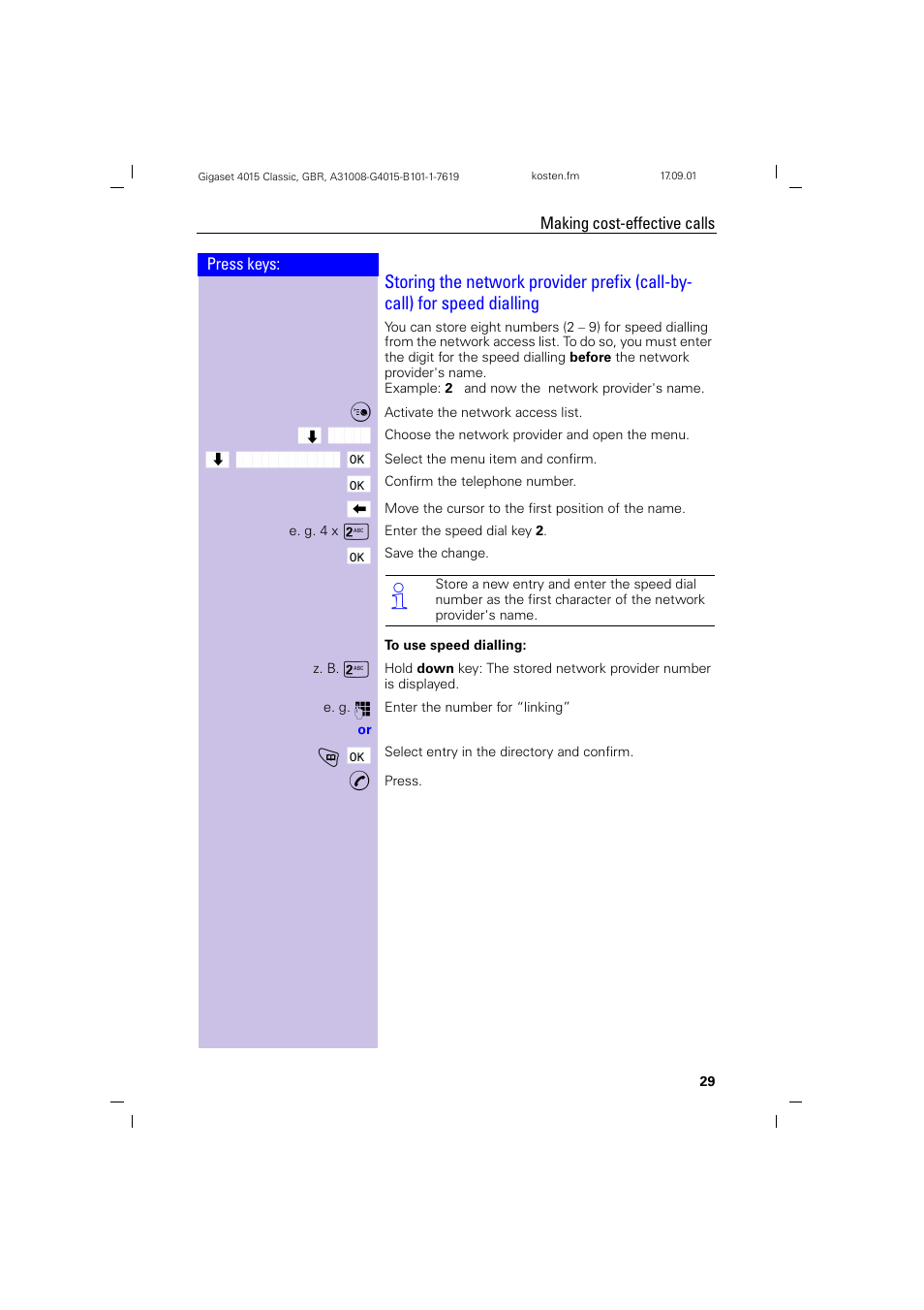 Siemens Gigaset 4015 User Manual | Page 33 / 77