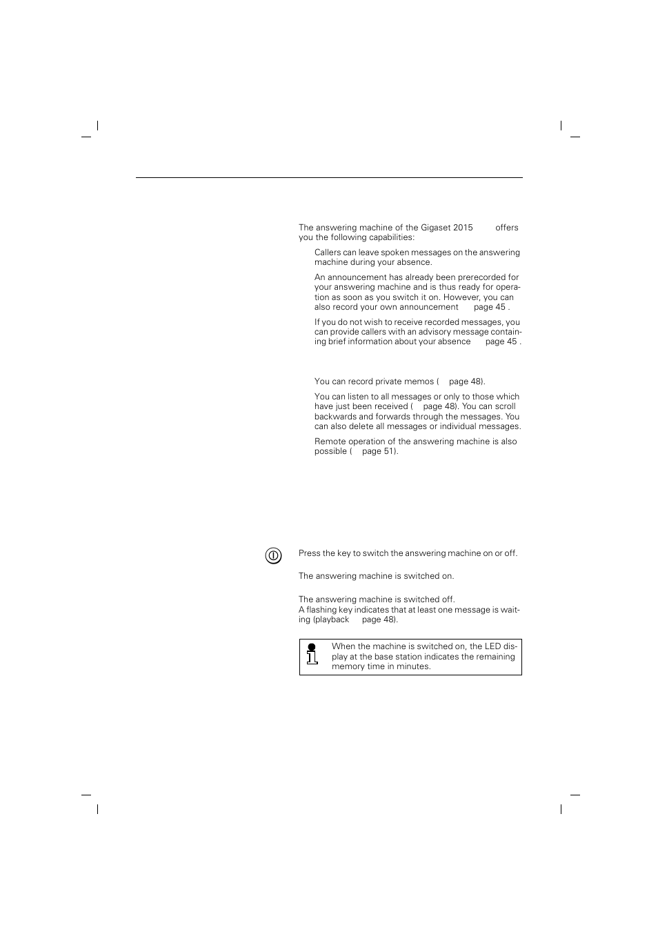 The answering machine | Siemens 2015 User Manual | Page 52 / 88